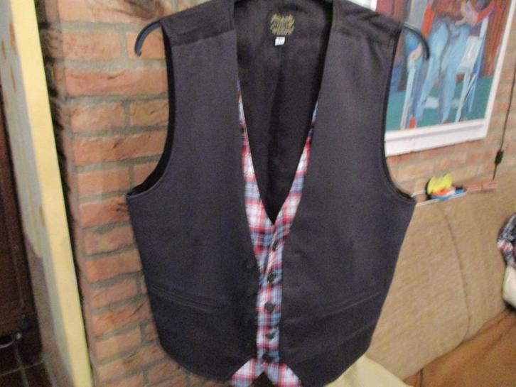 mj/NIEUW! ARAGAZA/vestje/giletje maat M/dubbele knopen, Kleding | Heren, Truien en Vesten, Nieuw, Maat 48/50 (M), Zwart, Verzenden