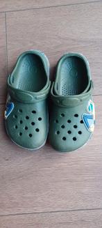 Groene Crocs met voertuigen - Maat 29, Crocs, Ophalen of Verzenden, Jongetje, Gebruikt