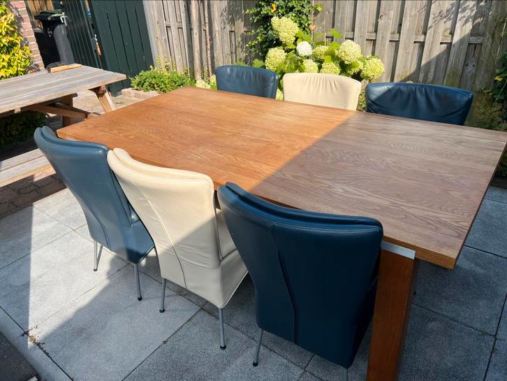 Design Van Gaasbeek&Van Tiel tafel en 6 stoelen, Huis en Inrichting, Complete eetkamers, Gebruikt, Ophalen