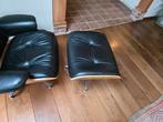 Leren hocker, geen Eames, uitstekende staat, Huis en Inrichting, Metaal, Ophalen of Verzenden, Zo goed als nieuw, Modern