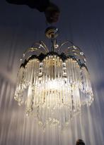 Goudkleurige vintage kroonluchter. Hollywood regency lamp, Ophalen, O, O, Vintage, antiek, hollywood regency, kitsch, goud