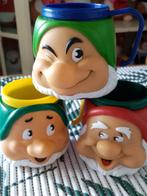 3 leuke bekers dwergen van sneeuwwitje, Ophalen of Verzenden, Sneeuwwitje of Doornroosje, Zo goed als nieuw, Servies