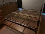 Bedframe 200x190 cm - Zonder Matras, Ophalen, Bruin, Tweepersoons, 190 cm of minder