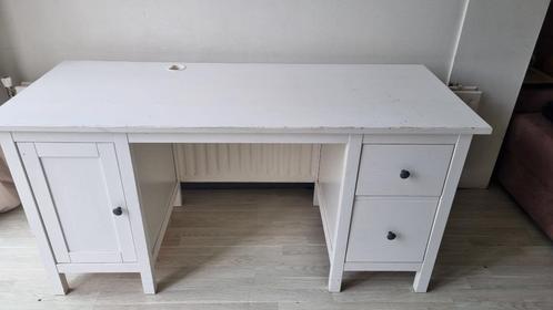 IKEA Hemnes bureau | Wit | 155 x 65 cm, Huis en Inrichting, Bureaus, Gebruikt, Bureau, Ophalen