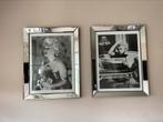 2 Spiegel lijsten met foto van Marilyn Monroe, Huis en Inrichting, Woonaccessoires | Lijsten, Ophalen, Zo goed als nieuw, Hout