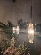 Moderne kristallen eettafel Lampen, Huis en Inrichting, Lampen | Hanglampen, Ophalen of Verzenden, Zo goed als nieuw, Glas, Modern