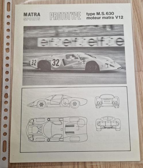Leaflets Matra Prototypen, Boeken, Auto's | Folders en Tijdschriften, Zo goed als nieuw, Overige merken, Verzenden