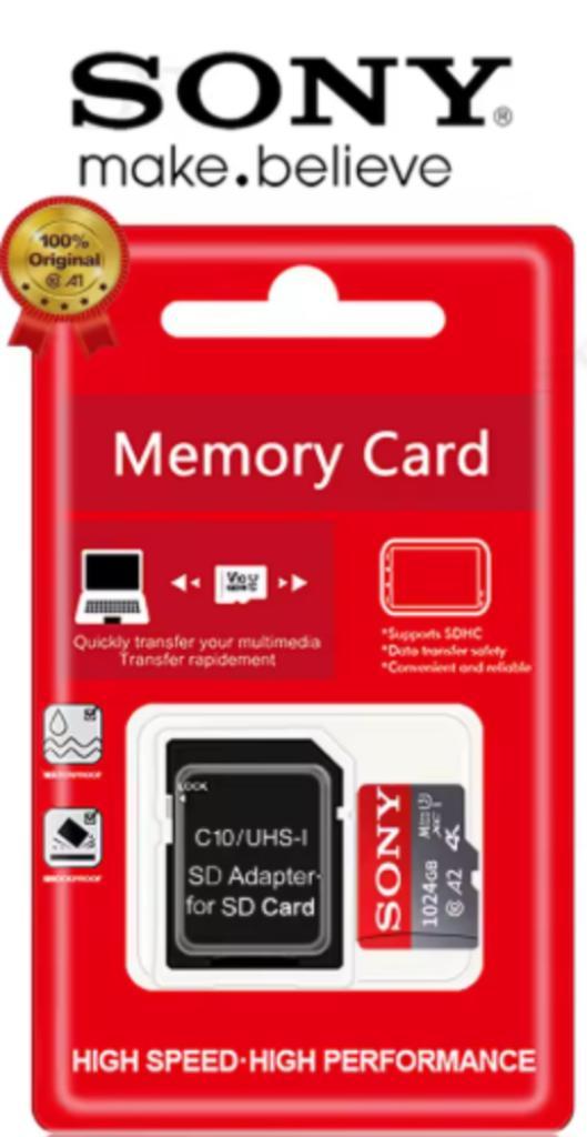 1TB SONY Hoge Snelheid Mini Geheugenkaart. SD-kaart, Audio, Tv en Foto, Fotografie | Geheugenkaarten, Nieuw, 1 TB of meer, Ophalen of Verzenden