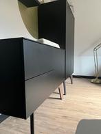 Kidsmill Sixties zwart + walnoot commode, kast en babybed!, Ophalen of Verzenden
