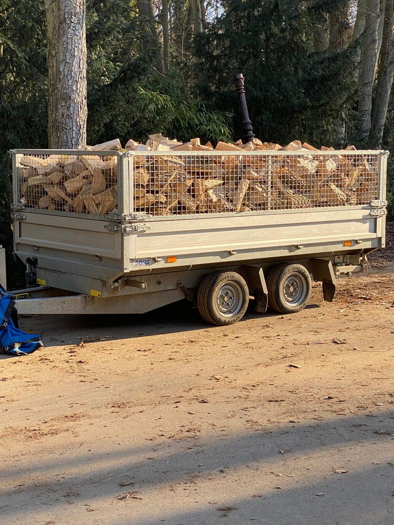 DROOG Haardhout brandhout eiken beuken  bezorgen mogelijk, Tuin en Terras, Haardhout, 6 m³ of meer, Ophalen of Verzenden