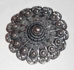 Broche Zeeuwse Knop Knoop Antiek vintage filigrain, 4 tot 7 cm, Ophalen of Verzenden, Zo goed als nieuw, Zilver