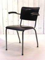 Vintage Ahrend stoelen oud design, Ophalen, Gebruikt, Zwart, Leer