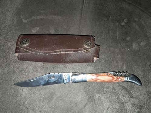 Laguiol zakmes met lederen hoes, Verzamelen, Militaria | Algemeen, Ophalen of Verzenden