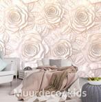Rozen vlies fotobehang Paper Roses - 360 x 270 cm - VOORRAAD, Verzenden, Minder dan 10 m², Bloemen, romantisch,
