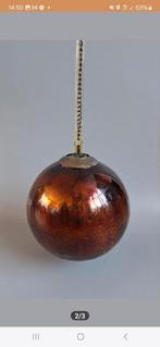 Mooie glazen bol amber kleur met verlichting., Gevondenengemaakt@gmail.com, Onbekend, Ophalen of Verzenden, Zo goed als nieuw