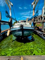 Motortjalk skutsje platbodem woonboot, Watersport en Boten, Ophalen, Staal, Diesel, Zo goed als nieuw