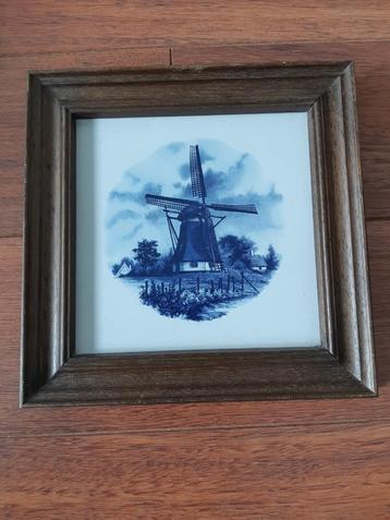 Ingelijste tegel 20 x 20 cm molen variant D beschikbaar voor biedingen
