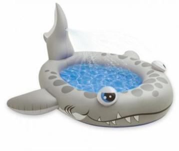 babyzwembad met spray Sandy Shark Intex 229x226x107 beschikbaar voor biedingen