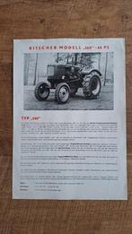 Oude folder RITSCHER model 540  40 pk tractor trekker, Ophalen of Verzenden, Zo goed als nieuw, Folder