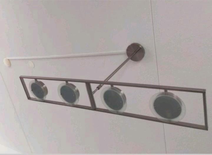 Mooie eettafel/plafond lamp van Van de Heg met 4 lichtpunten, Huis en Inrichting, Lampen | Hanglampen, Gebruikt, 50 tot 75 cm