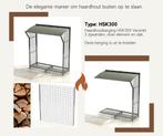 Haardhoutberging HSK300 Verzinkt, Tuin en Terras, Minder dan 3 m³, Ophalen