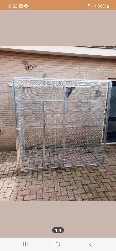 Aluminium voliere, Dieren en Toebehoren, Vogels | Hokken en Kooien, Volière, Aluminium, Ophalen
