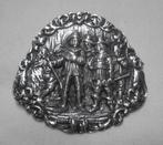 Zilveren antieke broche gesigneerd Hooikaas nr.042, 4 tot 7 cm, Verzenden, Zo goed als nieuw, Zilver