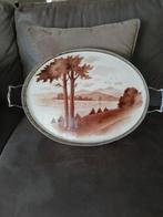 Antiek porseleinen dienblad, Antiek en Kunst, Ophalen of Verzenden