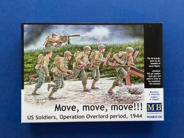 Masterbox 35130 US Soldiers, Operation Overlord d-day 1/35, Hobby en Vrije tijd, Modelbouw | Figuren en Diorama's, Nieuw, 1:35 tot 1:50