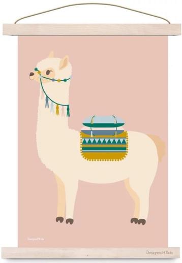 Kinderposter Poster Lama Beige Designed4kids beschikbaar voor biedingen