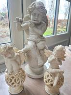 3 Engelenbeelden, Tuin en Terras, Ophalen of Verzenden, Gebruikt, Beton, Engelenbeeld