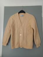 Beige wollen vest vintage mt s, Ophalen of Verzenden, Zo goed als nieuw