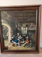 Schilderij in houten lijst, mogelijk Adriaen van Ostade, Ophalen