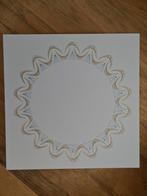 Geborduurde opleg kaart basiskaart wit, Hobby en Vrije tijd, Kaarten | Zelf maken, Ophalen of Verzenden, Zo goed als nieuw, Overige thema's