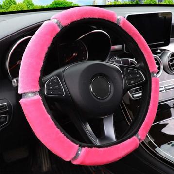 Fel Roze Glitter Auto Stuurhoes / Stuur Hoes Cover beschikbaar voor biedingen
