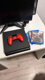 PS4 Slim te koop – incl. controller, 3 games, Ophalen, Met 1 controller, Slim, 500 GB