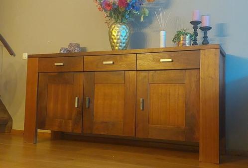 Stijlvol Notenhouten Dressoir, Huis en Inrichting, Kasten | Dressoirs, Gebruikt, 150 tot 200 cm, 25 tot 50 cm, Met lade(s), Met deur(en)