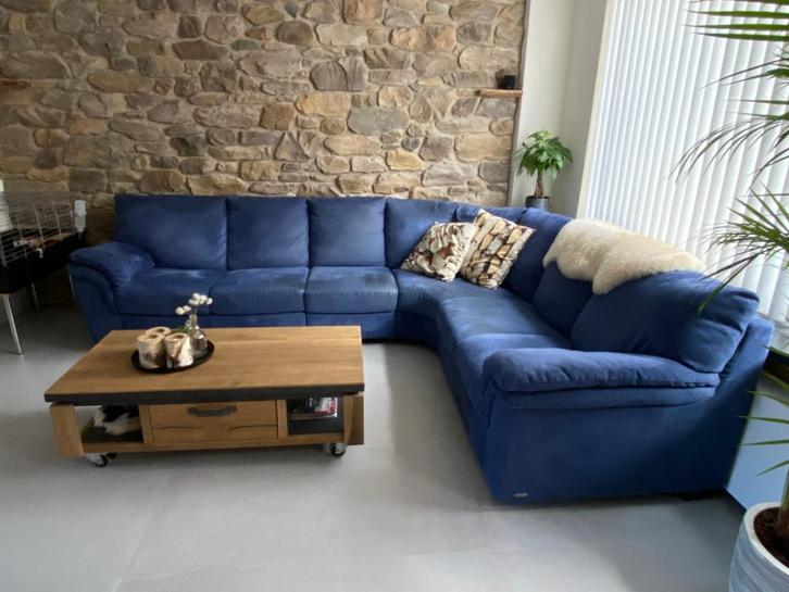 Gratis afhalen - Hoekbank (4 onderdelen, kliksysteem), Huis en Inrichting, Banken | Bankstellen, Gebruikt, Hoekbank, Vierpersoons of meer