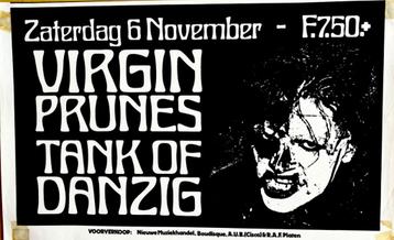 Virgin Prunes. Paradiso Poster + Tank of Danzig. 1982 beschikbaar voor biedingen