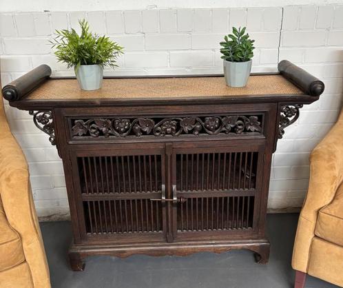 Mooi Balinees / Javaanse kast / dressoir, Huis en Inrichting, Kasten | Dressoirs, 100 tot 150 cm, 25 tot 50 cm, Ophalen
