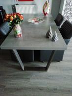 Eettafel Laren betonlook melamine, Ophalen, 200 cm of meer, 50 tot 100 cm, Zo goed als nieuw