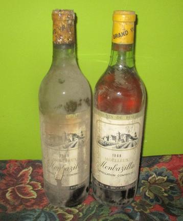 2 Flessen - Grand Vin Bordeaux 'Monbazillac Moeilleux' 1969 beschikbaar voor biedingen