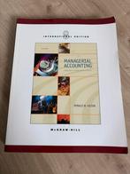 Managerial Accounting - Hilton (6e editie), Ophalen of Verzenden, Beta, Zo goed als nieuw, HBO