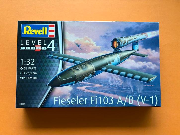 Revell Fieseler Fi103 A/B (V-1) 1:32, Hobby en Vrije tijd, Modelbouw | Auto's en Voertuigen, Nieuw, Auto, 1:32 tot 1:50, Revell