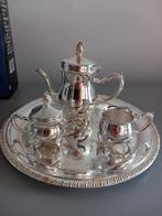 Verzilverde Theeservies, Antiek en Kunst, Ophalen, Zilver