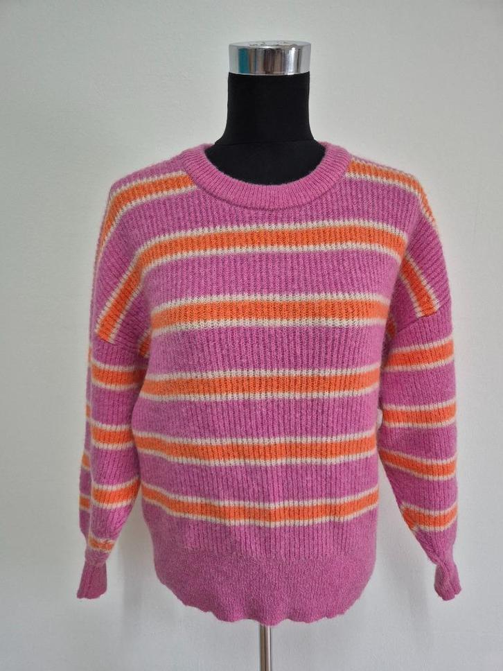 Trui17 - Roze-oranje Co'Couture trui maat S (1), Kleding | Dames, Truien en Vesten, Zo goed als nieuw, Maat 38/40 (M), Oranje