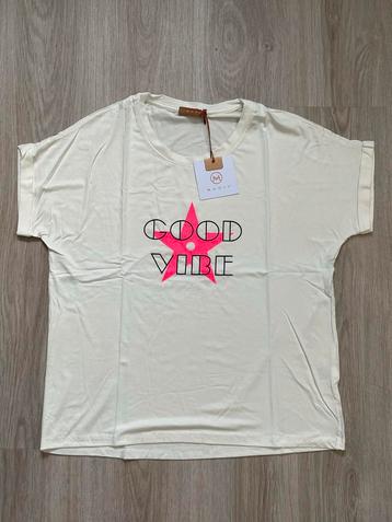 Nieuw Mooij Dames T-shirt - Good Vibe Print beschikbaar voor biedingen