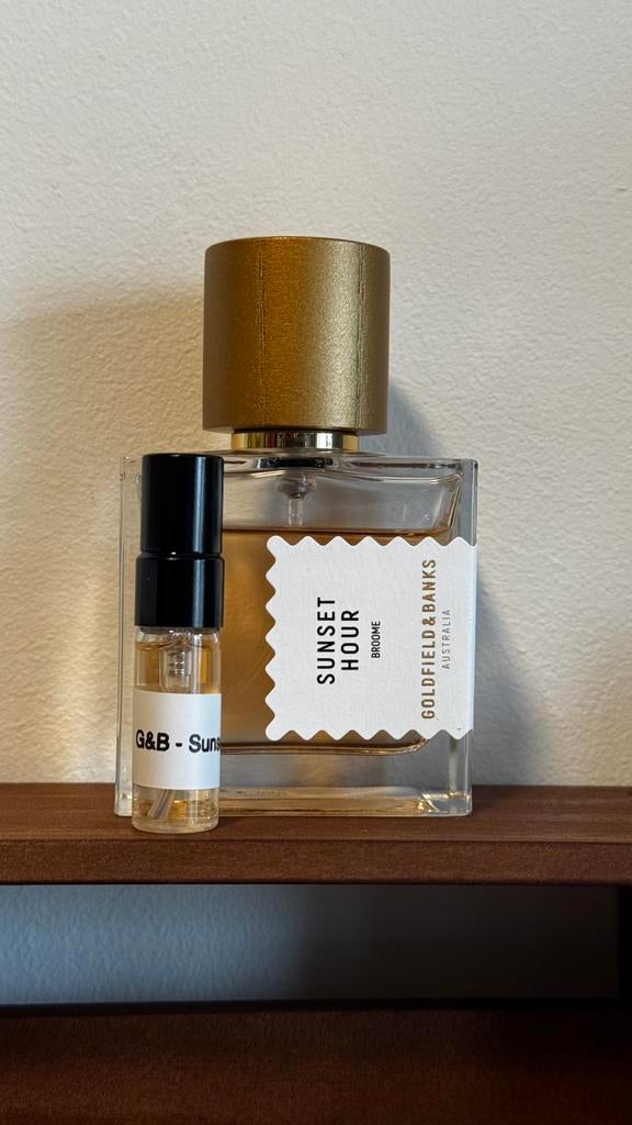 Goldfield & Banks sunset hour 3ml sample / decant, Sieraden, Tassen en Uiterlijk, Uiterlijk | Parfum, Zo goed als nieuw, Ophalen of Verzenden