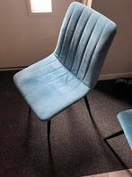 4 eetkamerstoelen blauw TEAB, Huis en Inrichting, Stoelen, Ophalen, Gebruikt, Blauw, Vier