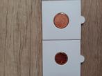 Finland Unc 2000 1 en 2 cent, Ophalen of Verzenden, Finland